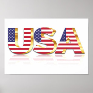 Póster Estados Unidos - Estados Unidos - Bandera - Patrió