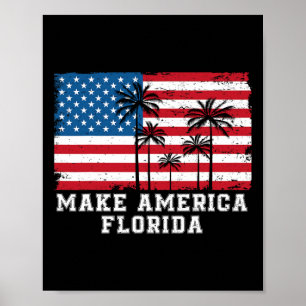 Póster Estados Unidos Florida Desantis 2024 Trump Desanti