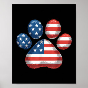 Póster Estados Unidos Imprime Pet De Bandera Estadouniden