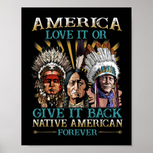 Póster Estados Unidos Lo Ama O Devuelve A Nativos Estadou