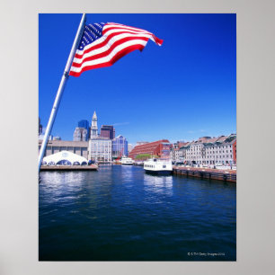 Póster Estados Unidos, Massachusetts, Boston, puerto de B