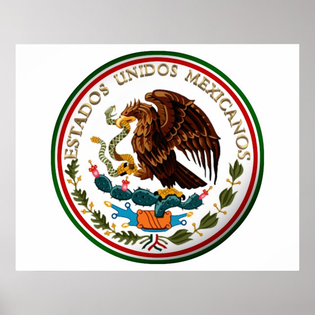 Póster Estados Unidos Mexicanos (Águila de la bandera mex (Frente)