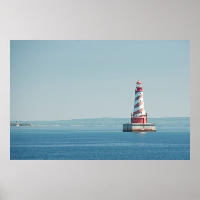Póster Estados Unidos, Michigan, Grandes Lagos, Lago Mich (Frente)