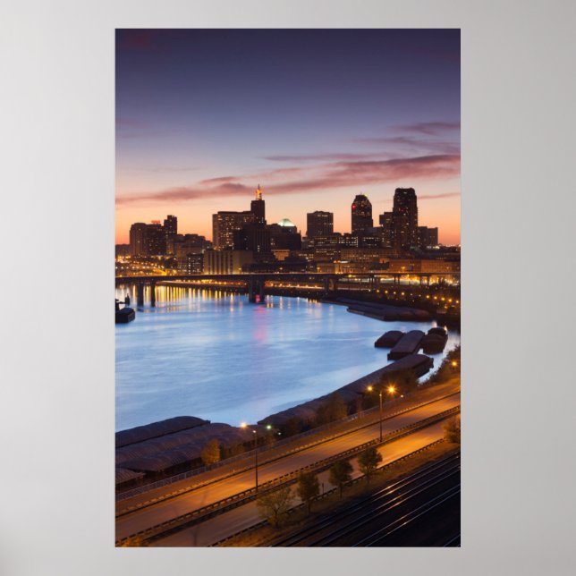 Póster Estados Unidos, Minnesota, Minneapolis, St. Paul 2 (Frente)