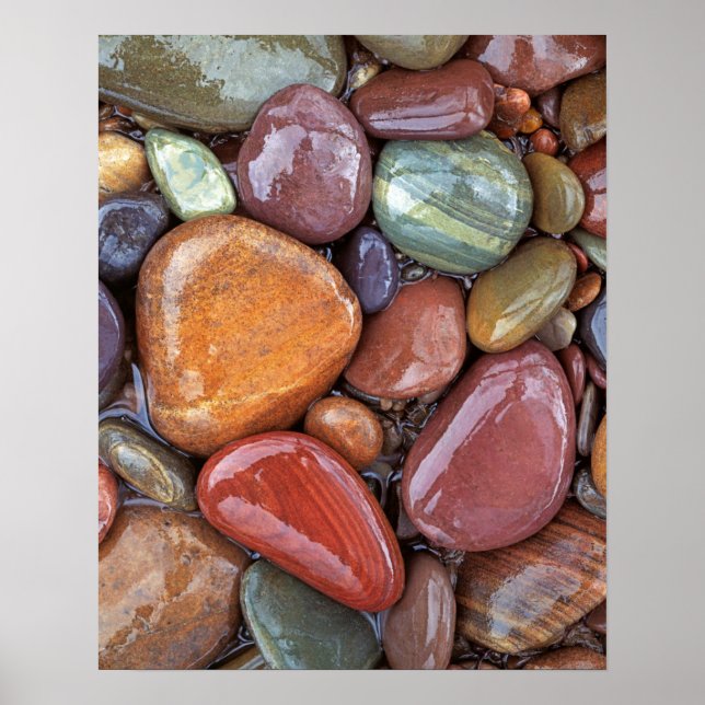 Póster Estados Unidos, Montana, río Clark Fork, piedras 2 (Frente)