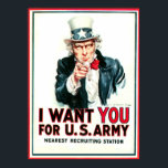 Póster Estados Unidos necesita - Poster<br><div class="desc">Reproducción del dominio público poster de propaganda de la Primera Guerra Mundial de Estados Unidos en 1917. El famoso poster de James Montgomery Flagg se imitó al poster de reclutamiento británico de Lord Kitchener.</div>