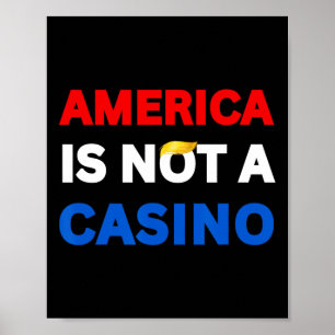 Póster Estados Unidos no es un casino, pero Trump Tarifa 
