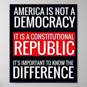 Póster Estados Unidos no es una democracia