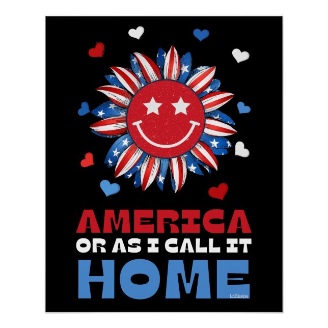 PÓSTER ESTADOS UNIDOS, O COMO LO LLAMO, CASA (Anverso)