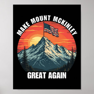 Póster Estados Unidos Parque Nacional Denali Monte Mckinl