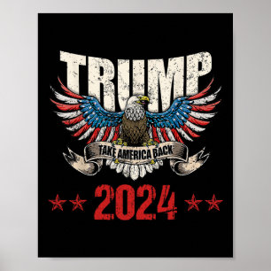 Póster Estados Unidos respaldó a la bandera estadounidens