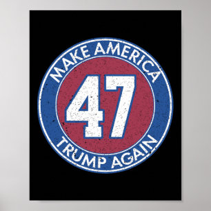 Póster Estados Unidos Trump de nuevo 47