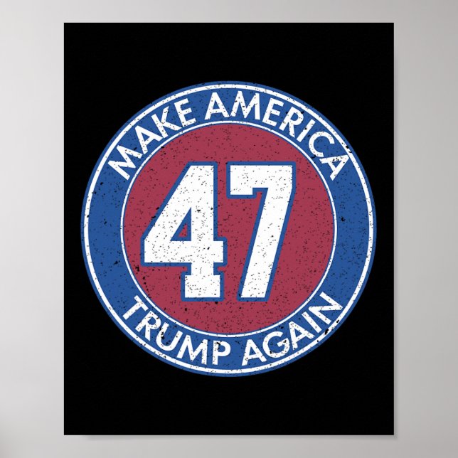Póster Estados Unidos Trump de nuevo 47 (Frente)