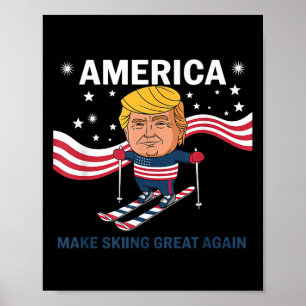 Póster Estados Unidos vuelve a hacer que el esquí sea gra