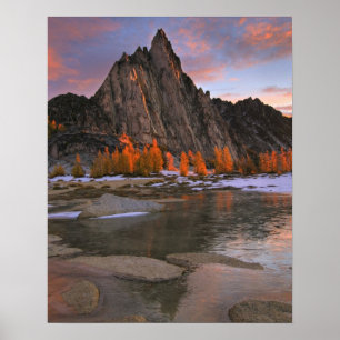 Póster Estados Unidos, Washington, Montañas Cascade. Pic