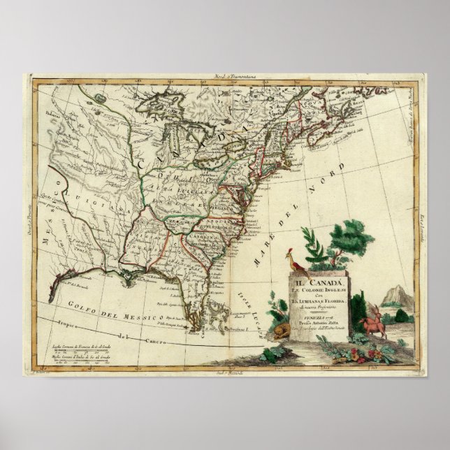 Póster Estados Unidos y Canadá (Frente)