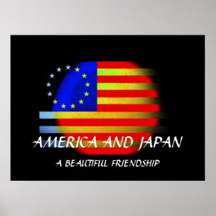 PÓSTER ESTADOS UNIDOS Y JAPÓN UNA BELLA AMISTAD