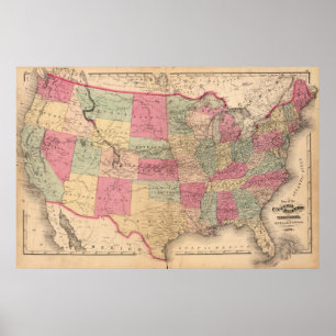 Póster Estados Unidos y territorios