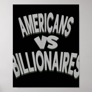 Póster Estadounidenses anti-Trump contra multimillonarios