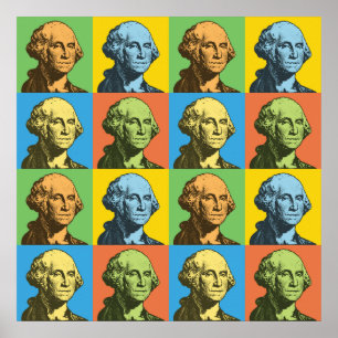 Póster Estallido-Arte de George Washington