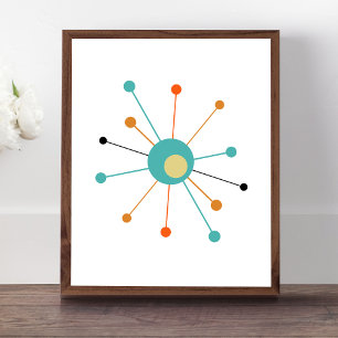 Póster Estallido Atómico Colorido Moderno de Mediano Sigl