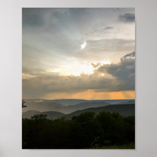 Póster Estallido de sol en el mirador