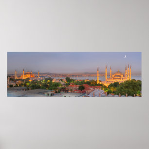 Póster Estambul al anochecer