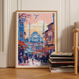 Póster Estambul Imprimir Estambul Ilustración Turquía Imp