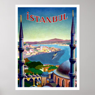 Póster Estambul, Turquía, vistas panorámicas a la costa