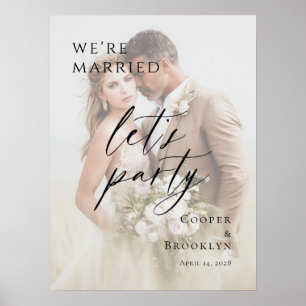 Póster Estamos casados, vamos a festejar Bienvenida de fo