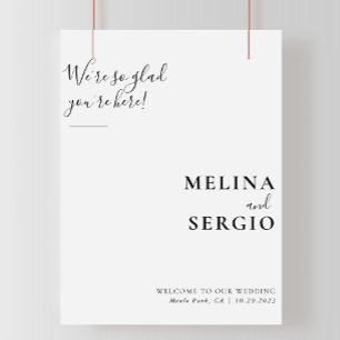 Póster Estamos contentos de que estés aquí, Minimalista b