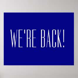 Póster Estamos de vuelta azul