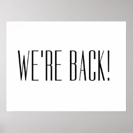 Póster Estamos de vuelta en blanco