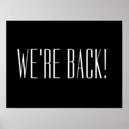 Póster Estamos de vuelta negros