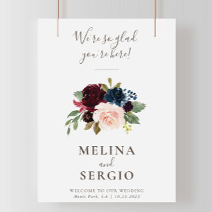 Póster Estamos encantados de que estés aquí, Boda clásico