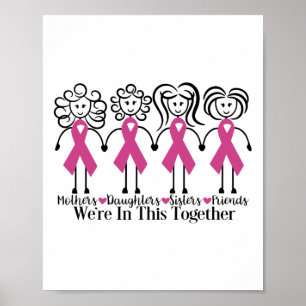 Póster Estamos Juntos Con Amigos Familiares De Cáncer De