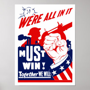 Póster Estamos Todos en Ello -- WWII