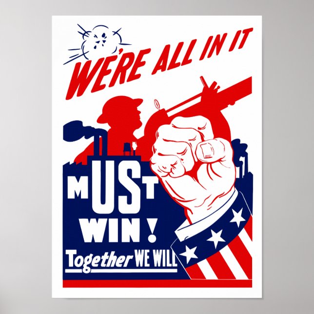 Póster Estamos Todos en Ello -- WWII (Frente)
