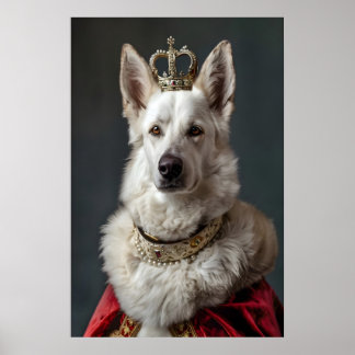 Póster Estampa aristocrática de Pastor Alemán, Perro Regi
