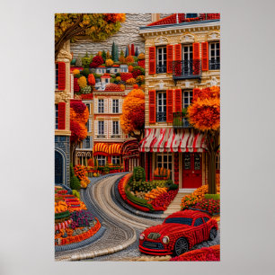 Póster Estampa artística de estilo tejido de calle de Par