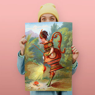 Póster Estampa artística de la diosa de la noche Dish Dar