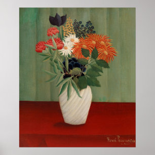 Póster Estampa artística floral verde salvia vintage de H