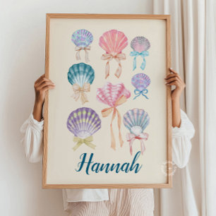 Póster Estampa Coqueta de Conchas de Vivero Personalizada