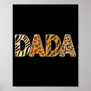 Póster Estampa de animal salvaje Dada cebra jirafa tigre