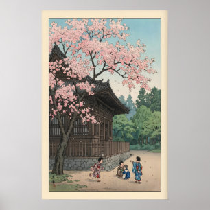 Póster Estampa de la escena del templo de primavera Sakur