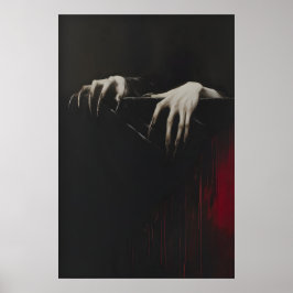 Póster Estampa de manos con garras de Drácula vampiro, ar