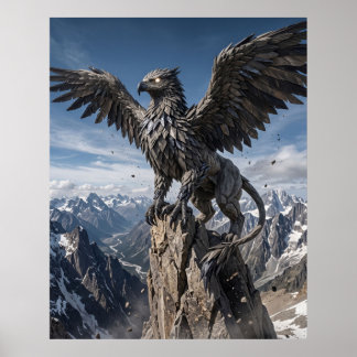 Póster Estampa de picos irregulares de grifo de la Tierra