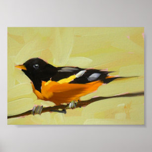 Póster estampado azul baltimore 5 x 7 pulgadas prattcreek