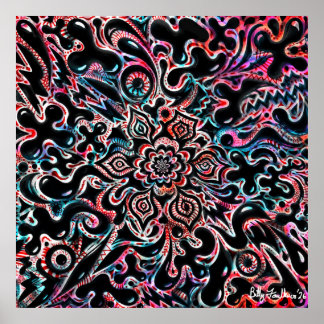 Póster Estampado de color algodón de azúcar, semi brillo