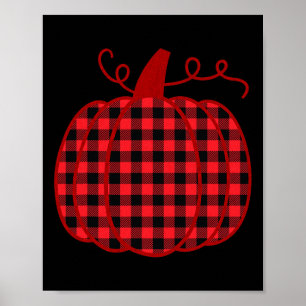 Póster Estampado de Cuadro Escocés de Calabaza para Vibra